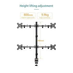 Kaloc KLC-DW240-J 4 Monitor Desk Mount Heavy Duty Fully Adjustable Stand 17" to 27" - Pixel Zones
