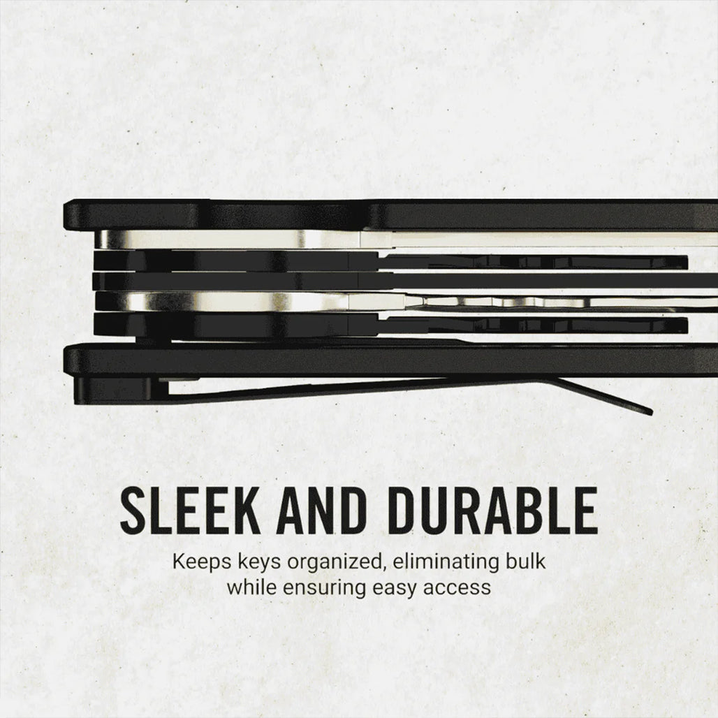 Carbonize 3K Twill Real Carbon Fiber Key Organizer Lite - Compact & Lightweight Key Holder (Black)