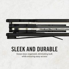 Carbonize 3K Twill Real Carbon Fiber Key Organizer Lite - Compact & Lightweight Key Holder (Black)