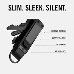 Carbonize 3K Twill Real Carbon Fiber Key Organizer Lite - Compact & Lightweight Key Holder (Black)