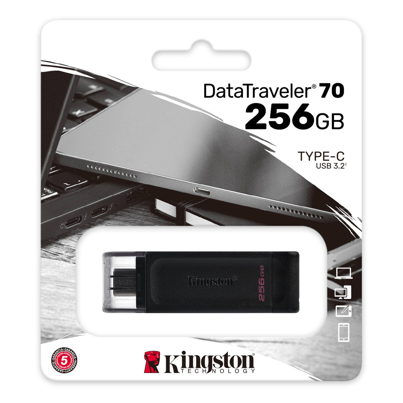 Kingston DataTraveler 70 256GB USB-C Flash Drive - DT70/256GB