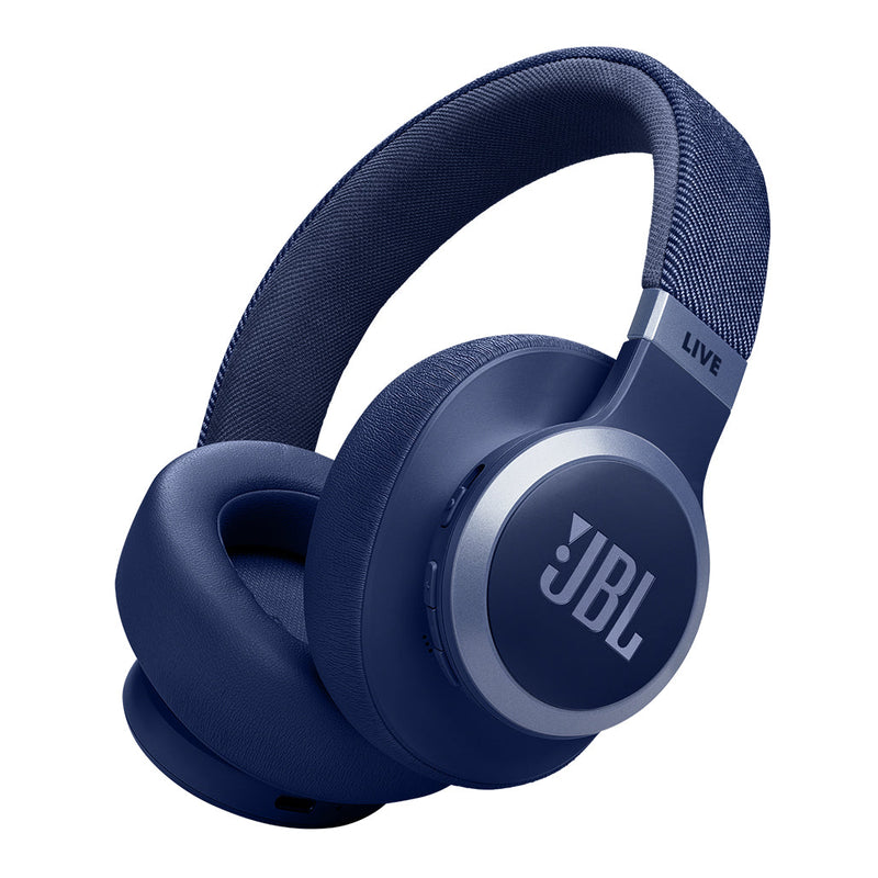 JBL Live 770NC Wireless Over-Ear Headphones With True Adaptive Noise Cancellation Blue