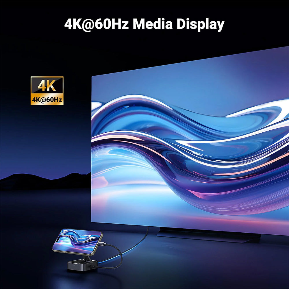 UGREEN 4-in-1 Magnetic USB-C Hub for Phone – 4K@60Hz HDMI, 100W PD, Data Transfer