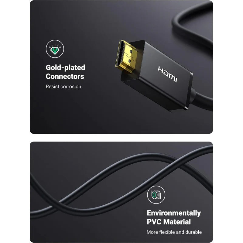 UGREEN DP Male to HDMI Male 2M Cable - 10202 | 4K UHD, Stable Transmission
