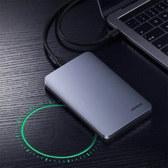 Ugreen CM300 Enclosure for 2.5'' SATA 3.0 6Gbps Hard Disk Gray + Cable USB-A to USB Type-C - Pixel Zones