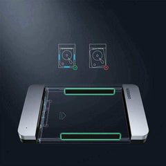 Ugreen CM300 Enclosure for 2.5'' SATA 3.0 6Gbps Hard Disk Gray + Cable USB-A to USB Type-C - Pixel Zones