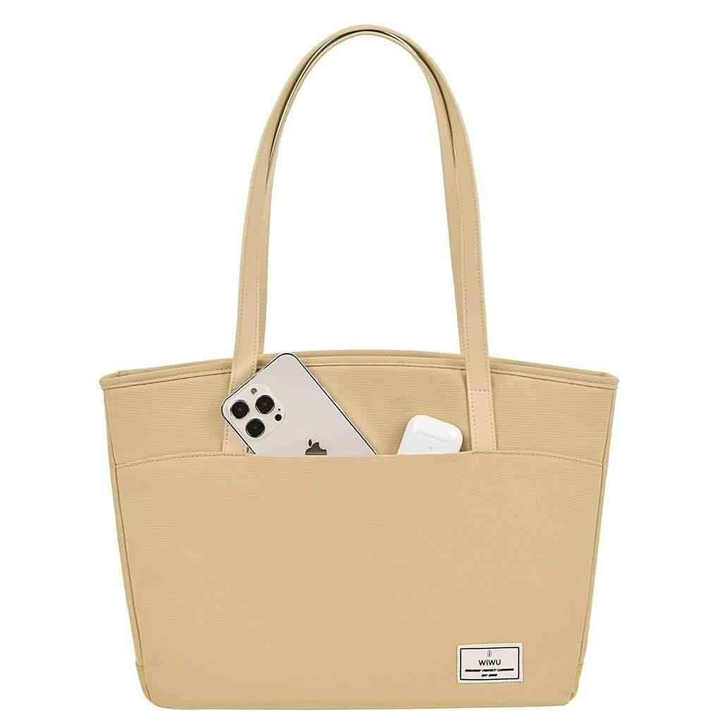 WIWU Ora Tote Pocket for Laptop 16 Inches Beige - Pixel Zones