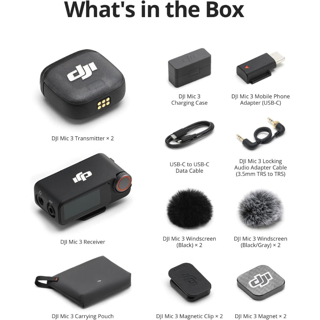 DJI Mic 3 (2 TX + 1 RX + Charging Case)
