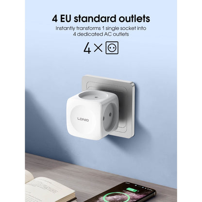 LDNIO Z11 EU Socket Adapter with 4 AC Outlets - Z11