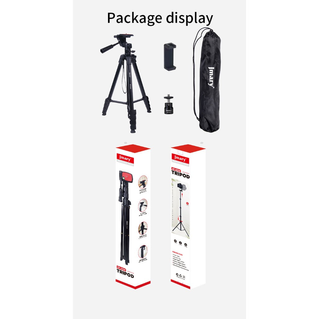 Jmary KP-2209 1.7M Horizontal Axis Tripod for Camera & Mobile - 20 Pieces