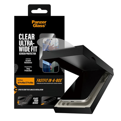 PanzerGlass Screen Protector iPhone 18 Pro/18 Pro Max w. FASTFIT IN-A-BOX