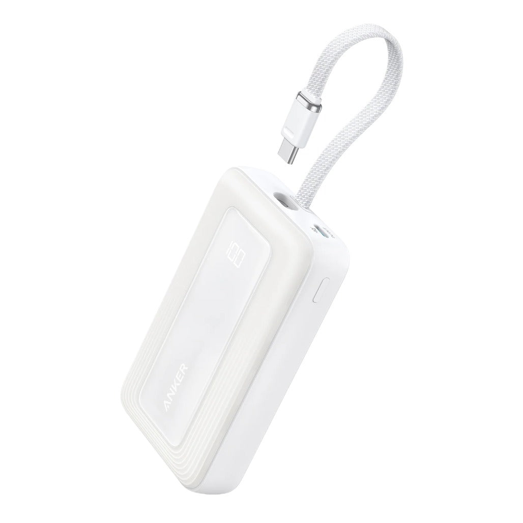 Anker Zolo Power Bank (10K, 30W) with 5.4-Inch Built-In USB-C Cable