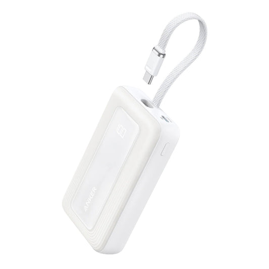 Anker Zolo Power Bank (10K, 30W) with 5.4-Inch Built-In USB-C Cable