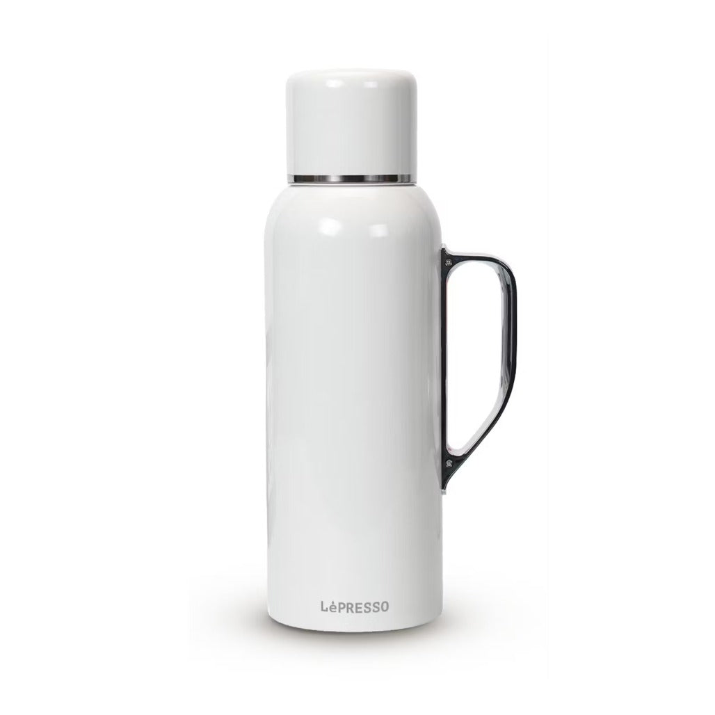 LePresso ThermoSense 850mL Stainless Steel Vacuum Insulated Bottle with Mechanical Temperature Gauge