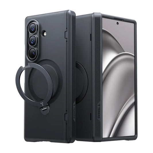 Torras Ostand Q3 Spin Case for Samsung Galaxy Z Fold 8 Ultra with Screen Protector