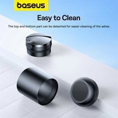 Baseus Premium 2 Series Car Ashtray – LED Light, USB-C Rechargeable, Waterproof Seal