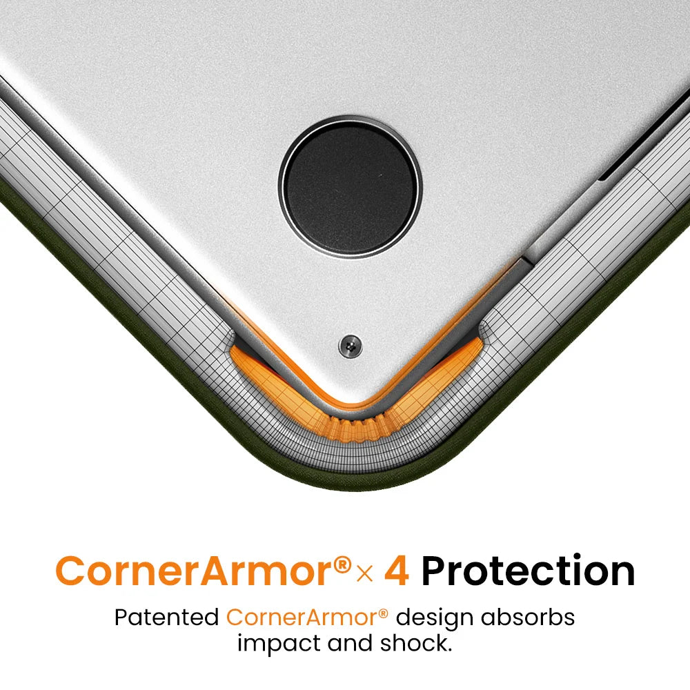 Tomtoc Essence-A35 Protective Laptop Sleeve for 14 inch New MacBook Pro - Green