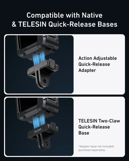 Telesin Metal Cage Kit with Lens Cap for DJI Osmo Action 6