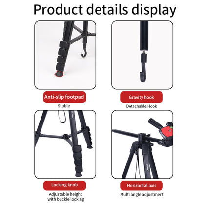 Jmary KP-2209 1.7M Horizontal Axis Tripod for Camera & Mobile - 20 Pieces