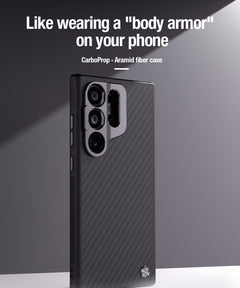 Nillkin CarboProp Magnetic MagSafe Aramid Fiber Armor Case with Camera Cutout for Samsung Galaxy S24 Ultra