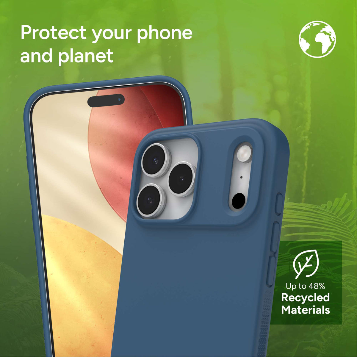 Zagg Manhattan Snap for MagSafe Slim Phone Case For iPhone 17 Pro/17 Pro Max - Ocean Abyss Blue