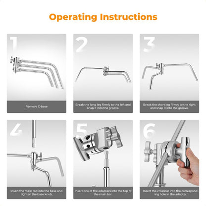 K&F CONCEPT Heavy Duty C Stand - 10.8ft/330cm