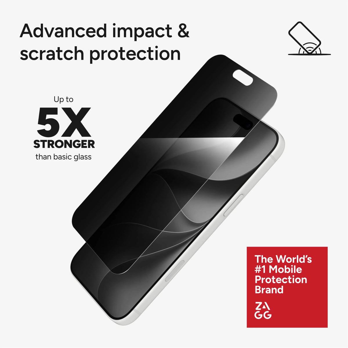 Zagg Glass Elite 2-Way Privacy Screen Protector For iPhone 18 Pro/18 Pro Max