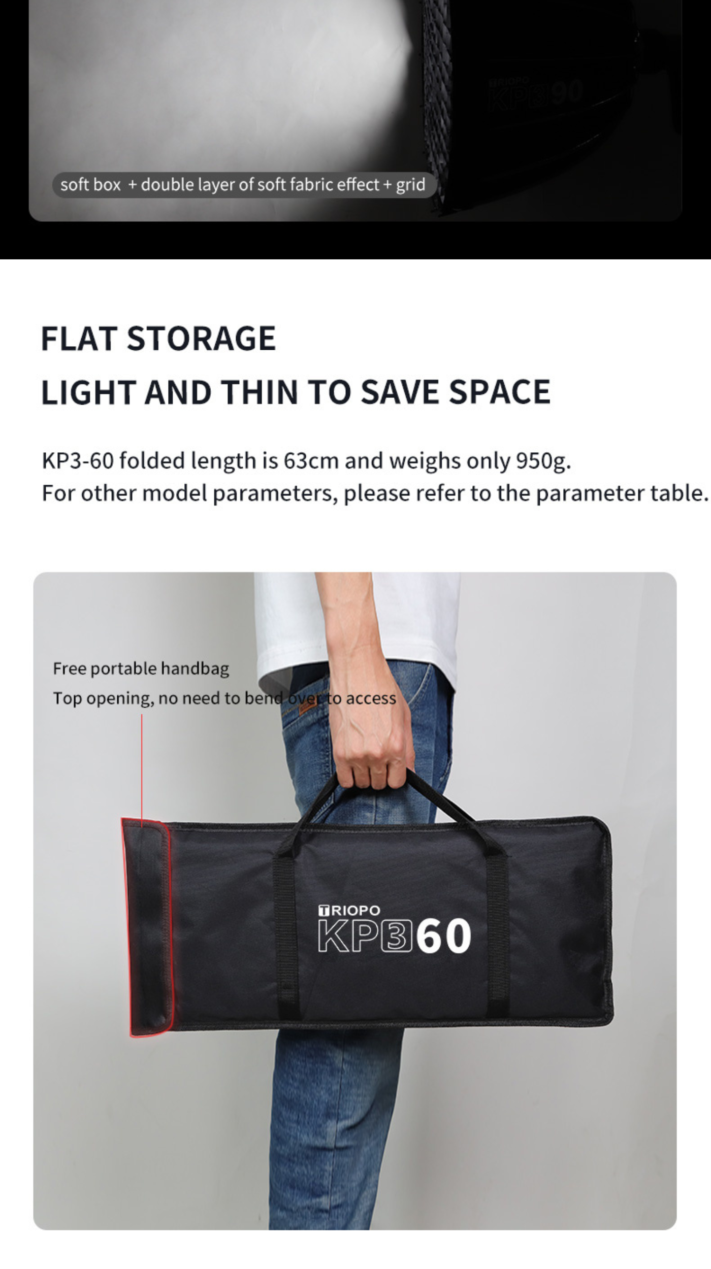 Triopo KP3 90cm Parabolic Hexadecagon Deep Softbox - 90cm