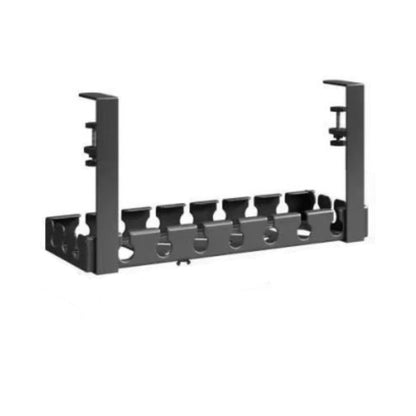Kaloc Under‑Desk Cable Management Tray 40×14×4 cm, Clamp‑Mount No‑Drill, Cable & Power Strip Organizer