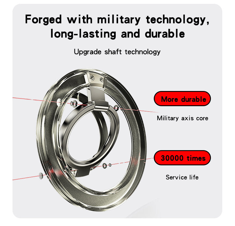 Yesido C206 Zinc Alloy 180 Degree Dlip And Fold Built-in N52 Double Ring Metal Folding Ring Phone Holder