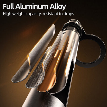 TELESIN Phone Floor Stand with Articulating Arm and MagSafe – 360° Adjustable Mount, Heavy-Duty Base, Foldable Design – Black/Silver