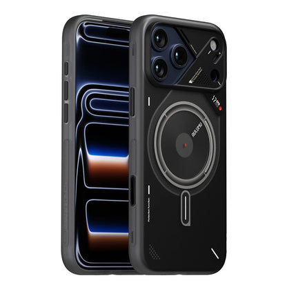 Aulumu A17 Frosted Case for iPhone 17 Pro / 17 Pro Max - Translucent Gray | Subtle Glow-in-the -Dark | MagSafe