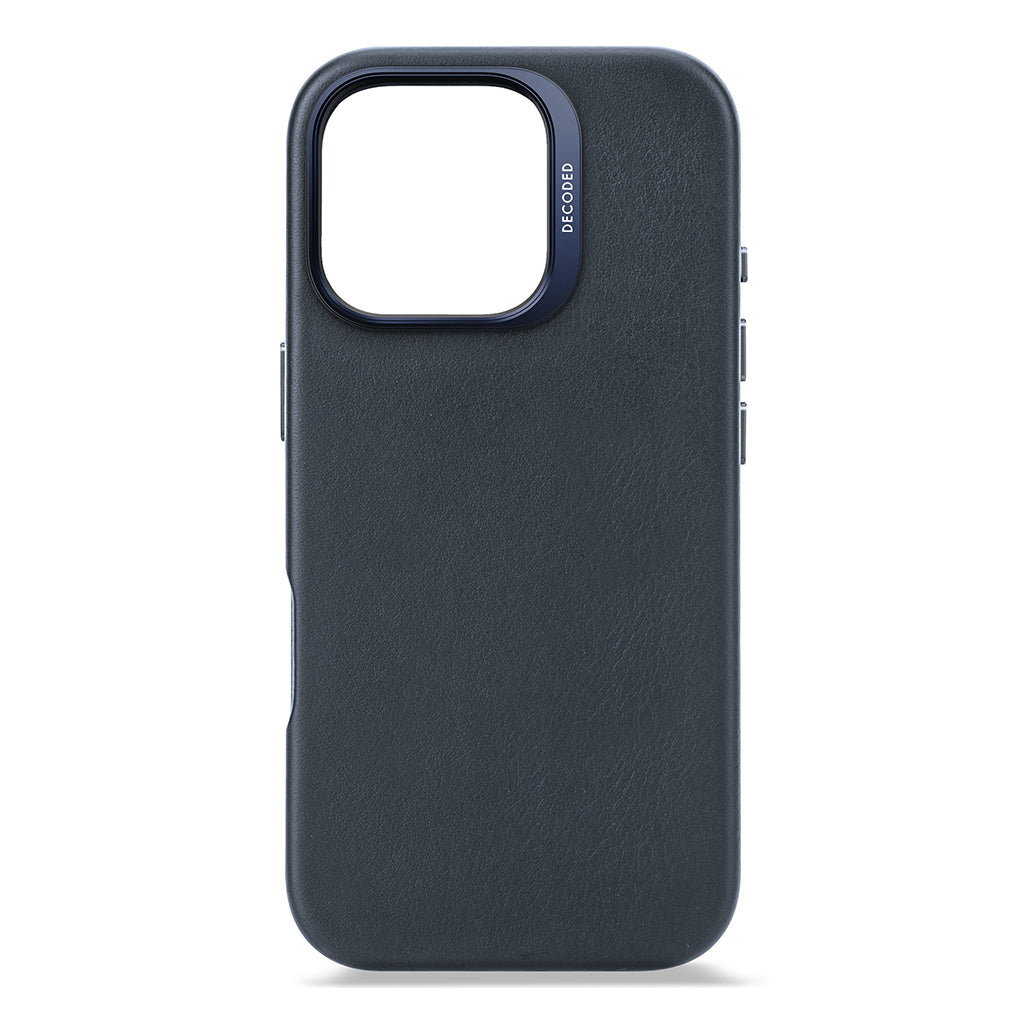 Decoded Leather Case for iPhone 17/16/15 Series - Navy