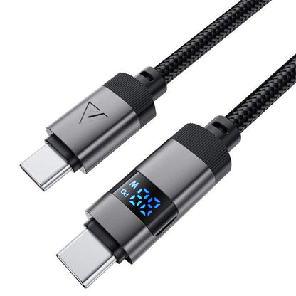 Acefast C15-03 60W Braided Charging Cable USB-C to USB-C With Digital Screen 1.2m