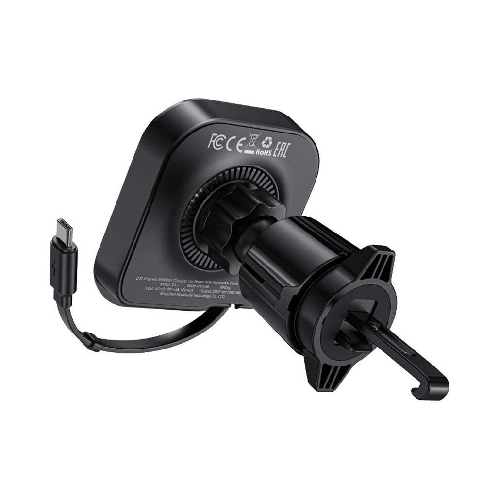 Acefast D32 Fast MagSafe Charger Car Holder With Retractable USB-C Cable