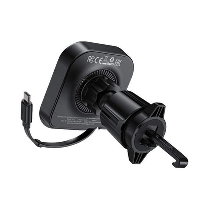Acefast D32 Fast MagSafe Charger Car Holder With Retractable USB-C Cable
