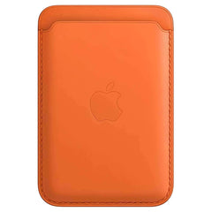 Apple iPhone Leather Wallet MagSafe and FindMy iPhone Orange - Pixel Zones