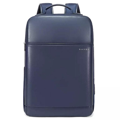 BANGE 7713 15.6" Waterproof Leather Business Laptop Backpack