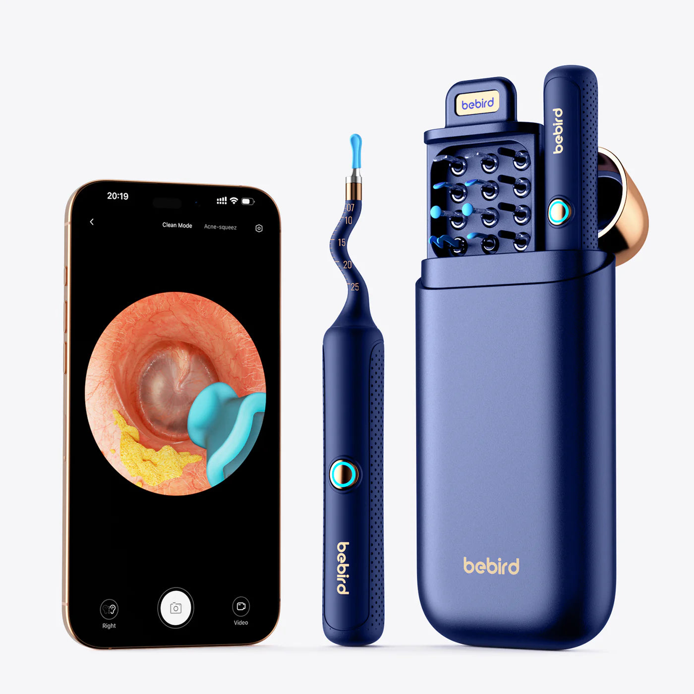 Bebird EarSight Plus Smart Visual Ear Cleaner – Blue / White