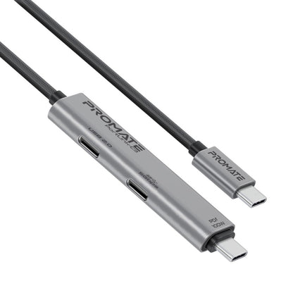 Promate 100W Power Delivery Dual USB-C Port Data and Charge Cable