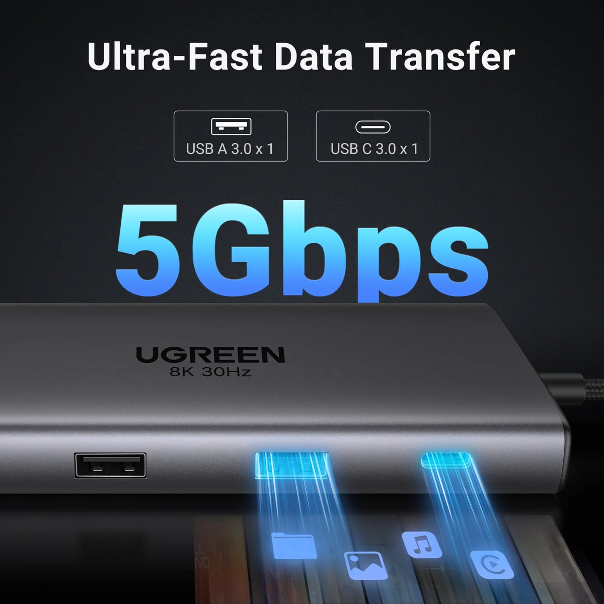 UGREEN Revodok Pro 210 USB-C Hub 10-in-1 (1 × 4K@60Hz, 1 × 8K@30Hz)