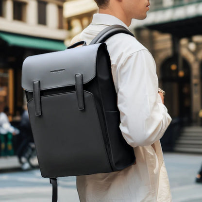 Mark Ryden MUKE III: School Style Classic Business Work Black Oxford Backpack