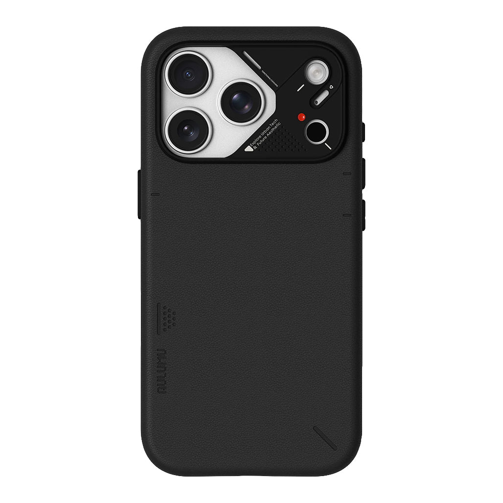 Aulumu A17 Vegan Leather Case for iPhone 17 Pro / 17 Pro Max - Black | MagSafe