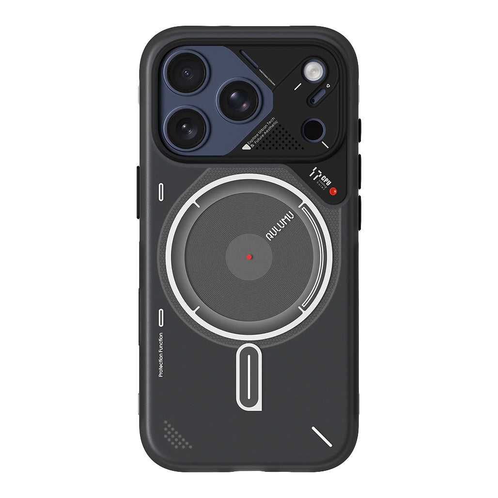 Aulumu A17 Frosted Case for iPhone 17 Pro / 17 Pro Max - Translucent Gray | Subtle Glow-in-the -Dark | MagSafe
