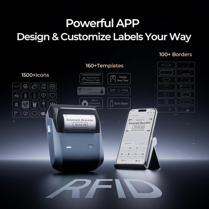 NIIMBOT B1 Pro Label Maker, 300DPI HD Sticker Printer for Photo