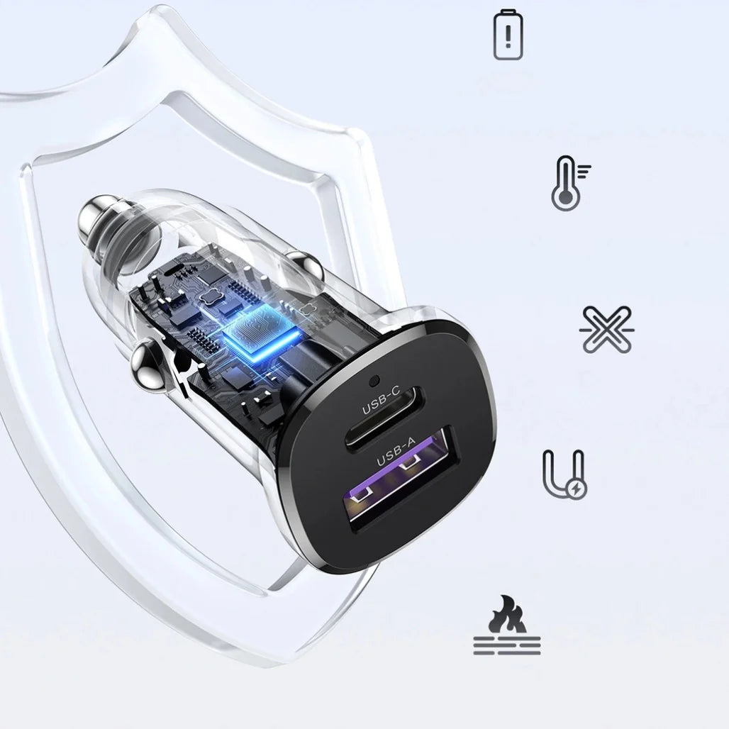 Ugreen Car Charger USB-C USB-A 30W - 25845
