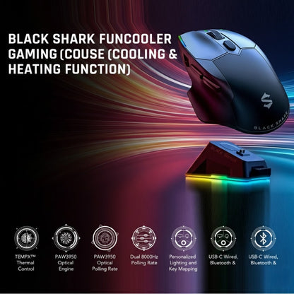 Black Shark Funcooler Wireless Gaming Mouse with Active Cooling & Heating
