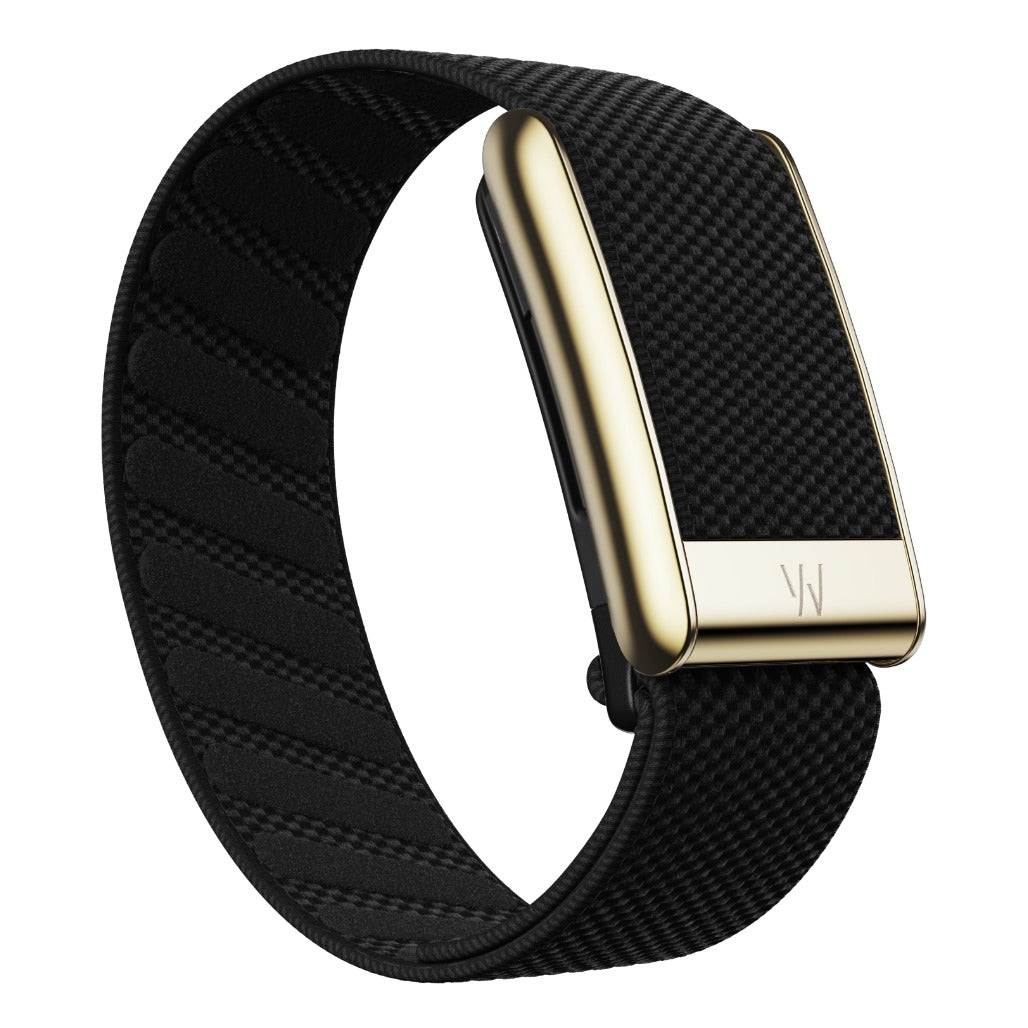 WHOOP 5.0 SuperKnit Luxe Band - Obsidian with Gold