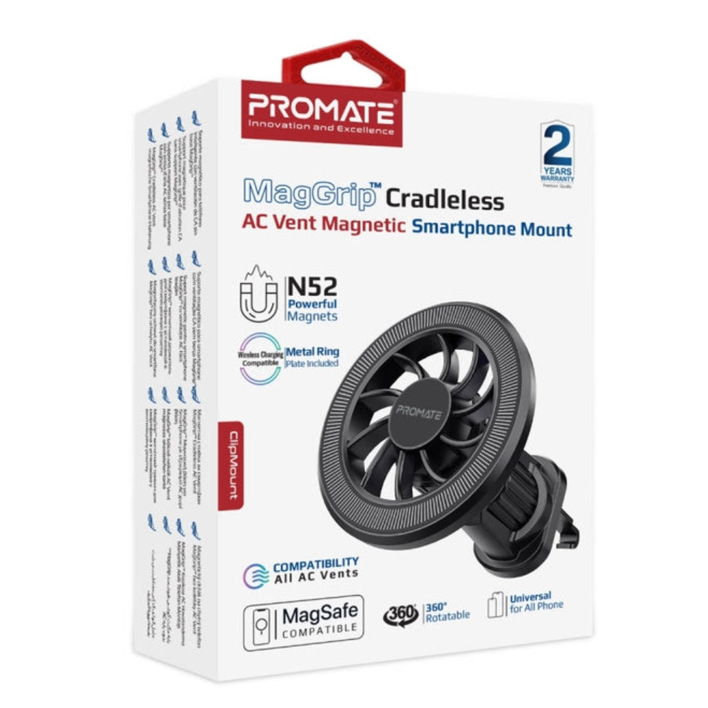 Promate MagGrip™ Cradleless AC Vent Magnetic Smartphone Mount