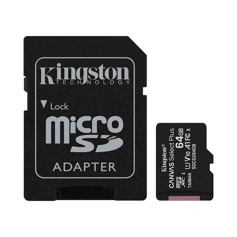 Kingston Canvas Select Plus Micro SD Card (SDXC) + SD Adapter - Pixel Zones